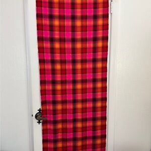 GAP Vibrant Pink and Red Plaid Scarf